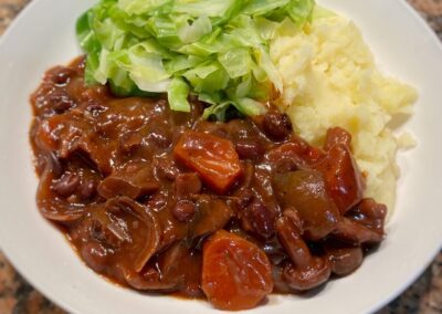 Beef-less bourguignon