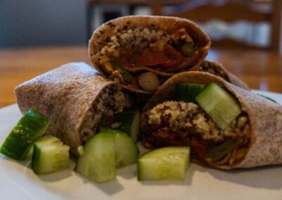 Tofu and Bean Burrito