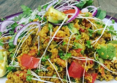 Quinoa, Spinach and Tomato